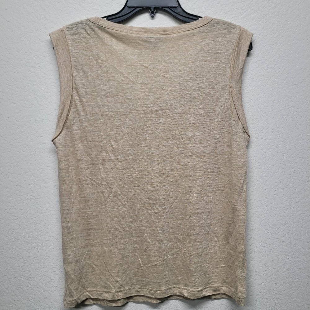 Banana Republic Sleeveless V-Neck Tank in Light Beige - Picture 4 of 6